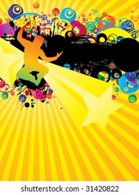 Abstract colorful (grunge banner) background for your business artwork