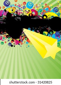 Abstract colorful (grunge banner) background for your business artwork