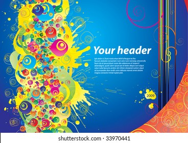 Abstract colorful (grunge banner) background  for your business artwork