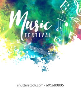 abstract colorful grunge style musical background