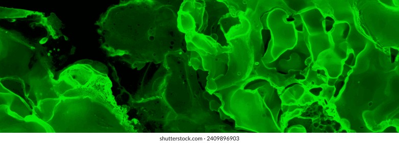 Abstract colorful grunge vector background with green splashes for cover design, invitation, poster, banner, flyer, cards and design interior. Futuristic ink texture illustration.  Color smoke.