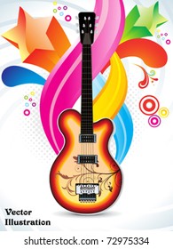 abstract colorful guitar background vector illustration