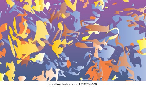 Abstract colorful gum shaped splatter painting background. Vector illustration