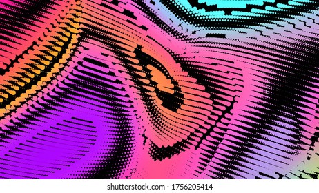 Abstract colorful halftone background. Modern gradient Multicolor Backdrop with dots. Dotted soft lines pattern. Vector illustration.