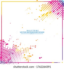 Abstract Colorful halftone, design  background. vector