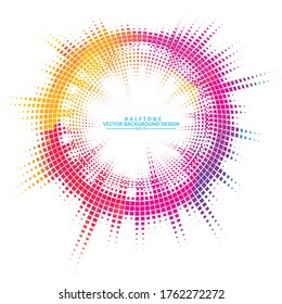 Abstract Colorful halftone, design  background. vector