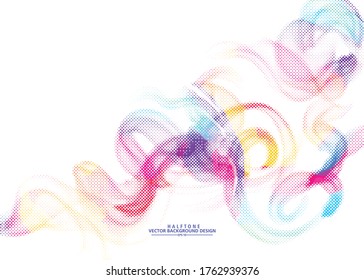 Abstract Colorful halftone, design  background. vector