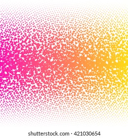 Abstract colorful halftone dots horizontal vector illustration.