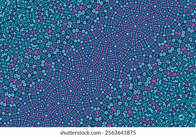Abstract Colorful Halftone Fabric Pattern