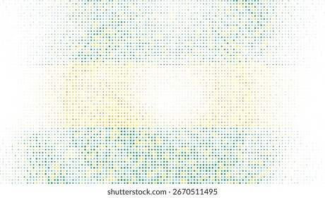 Abstract colorful halftone gradient background with dotted pixel texture pattern in yellow green and orange vibrant retro pop art design modern digital grunge wallpaper