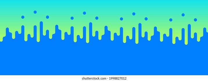 Abstract Colorful Halftone Liquid Line Design. Modern Line Transition Pattern Isolated On Blue Background. Vector