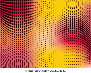 Abstract colorful halftone pattern. Futuristic panel. Gradient background Gunge dotted backdrop with gradient, circles, dots, point. Design element for web banners, posters, cards, wallpapers, sites. 