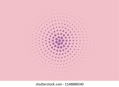 Abstract colorful halftone pattern. Futuristic panel. Grunge dotted backdrop with circles, dots, point. Design element for web banners, posters, cards, wallpapers, sites. Pink, violet color