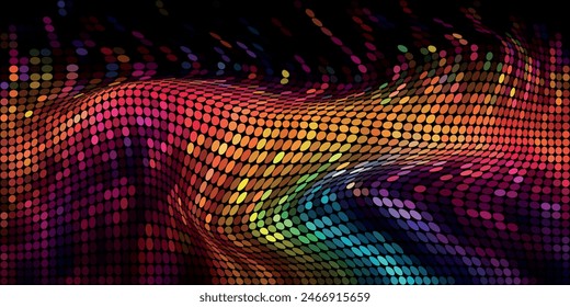 Abstract colorful halftone texture dots pattern. vector