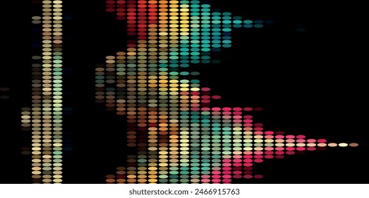 Abstractas patrón de puntos de textura de semitono colorido. Vector