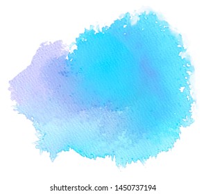 Abstract colorful hand drawn paper texture shape watercolor vector stain element for art design, card, tag, print, wallpaper