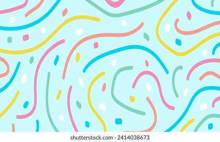 Abstract colorful hand drawn pattern background