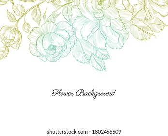 Abstract colorful hand drawn sketch flower background
