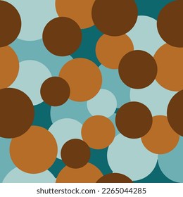 Abstract Colorful Hand Sketched Circles Seamless Background Pattern.  Geometric Child Pattern. Multicolor Seamless Polka Illustration. Colorful Round Print. Rainbow Polka Background.