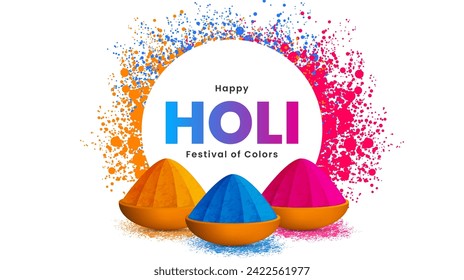 Abstract colorful happy Day background design for indian festival of colors celebration. Vector illustration