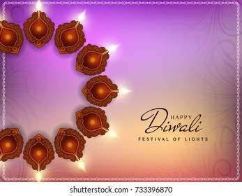 Abstract colorful Happy Diwali Background