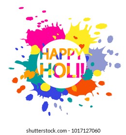 Abstract Colorful Happy Holi background. Vector illustration