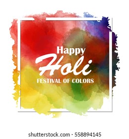 abstract colorful Happy Holi background, vector illustration