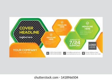 Abstract Colorful Header Template Design