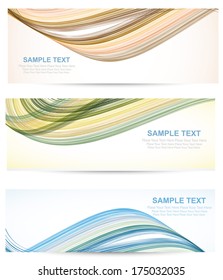 abstract colorful header vector wave illustration