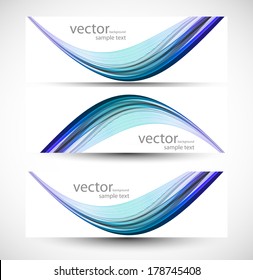 abstract colorful header vector wave illustration