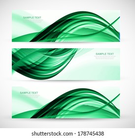 abstract colorful header vector wave illustration