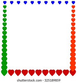 Abstract colorful heart background, vector illustration.