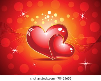 abstract colorful heart background vector illustration