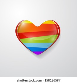 Abstract Colorful Heart on Paper