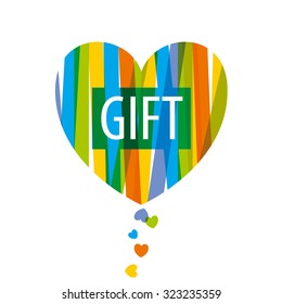 abstract colorful heart vector logo