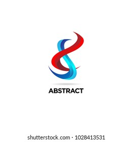 Abstract Colorful Helix DNA Logo Sign Symbol Icon