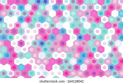 abstract colorful hexagon background. 