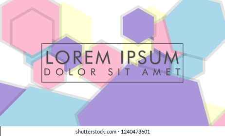 abstract colorful hexagon background vector design with shadow