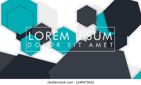 abstract colorful hexagon background, vector design with shadow