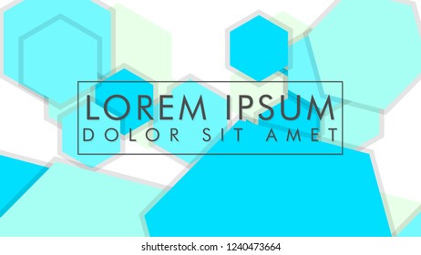abstract colorful hexagon background vector design with shadow