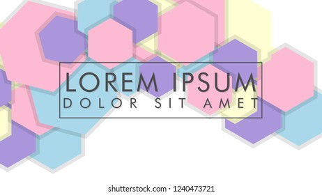 abstract colorful hexagon background vector design with shadow