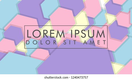 abstract colorful hexagon background vector design with shadow