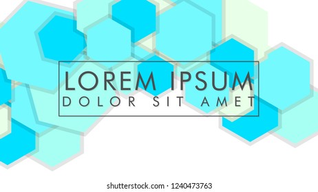 abstract colorful hexagon background vector design with shadow