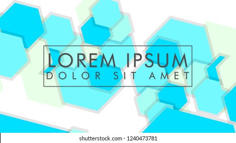 abstract colorful hexagon background vector design with shadow