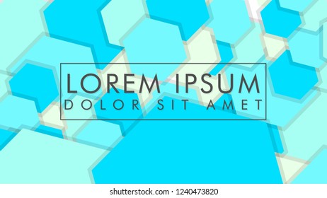abstract colorful hexagon background vector design with shadow