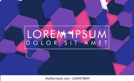 abstract colorful hexagon background vector design with shadow