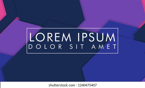 abstract colorful hexagon background vector design with shadow
