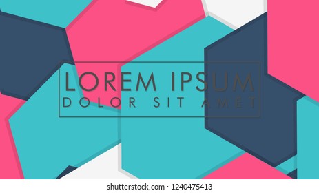 abstract colorful hexagon background vector design with shadow