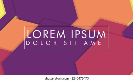abstract colorful hexagon background vector design with shadow