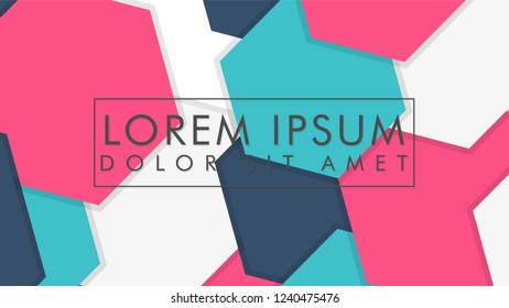 abstract colorful hexagon background vector design with shadow